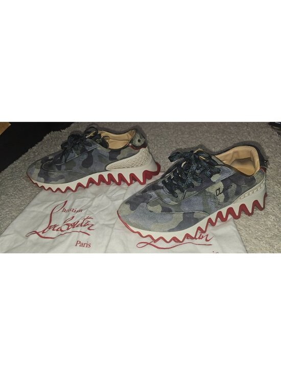 Christian Louboutin Loubishark Camouflage Suede Men\'s Sneaker\'s size EU 44 / US main image 9